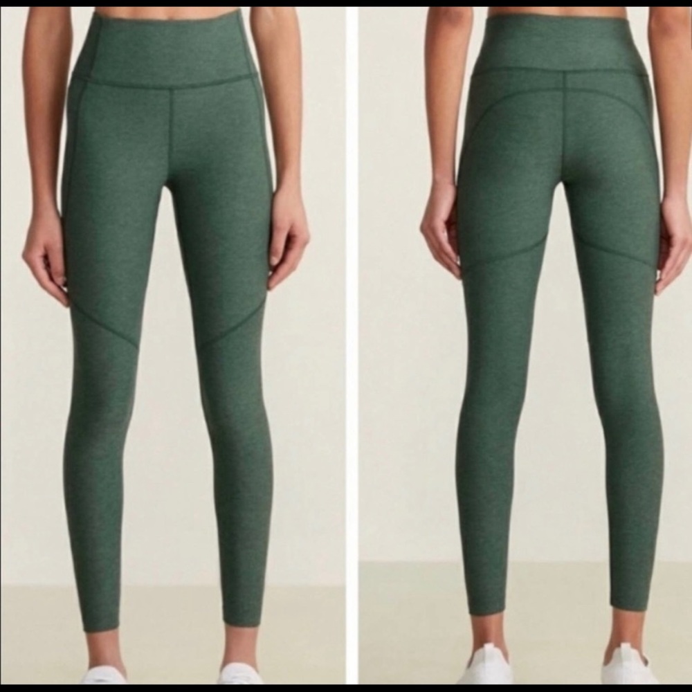 Outdoor Voices Hi-Rise 7/8 Warmup Leggings in Hunter green